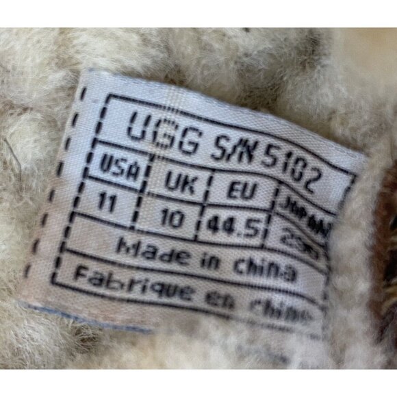 UGG Slippers  Men’s Size 11  5102 Moc Slip On Tan Rubber Soles